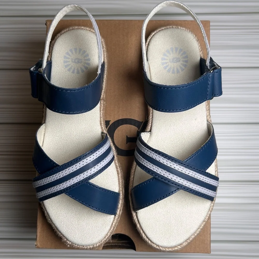 UGG Sandals Anamarie Leather Jute Wrap Girl’s Size 12